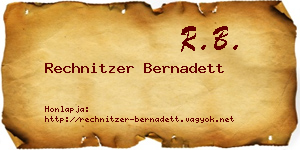 Rechnitzer Bernadett névjegykártya